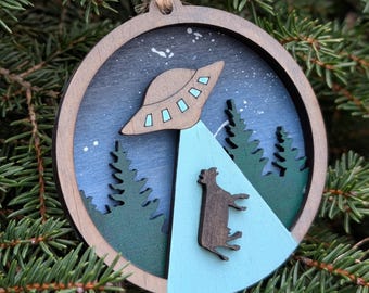 Alien Abduction Ornament