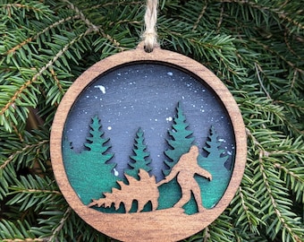 Cryptid Wooden Ornament
