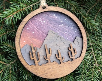 Desert Mountain Landscape Ornament