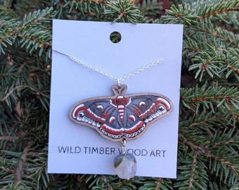 Cecropia Moth Necklace
