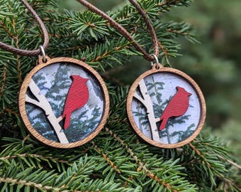 Winter Cardinal Necklace