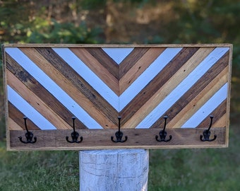 Wooden Geometric Coat Rack