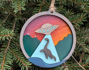 Alien Abduction Ornament