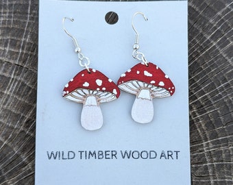 Toadstool - Red Mushroom Earrings