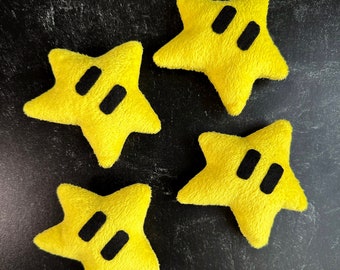Mini Power Star Plush // Handmade Mini Plushie // Mario Inspired
