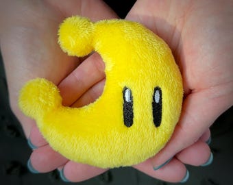 Mini Power Moon Plush // Handmade Moon Plushie // Super Mario Odyssey Inspired