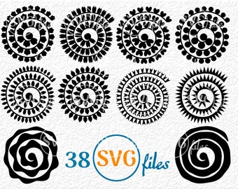 Download Free Rolled Flower Diecut Etsy SVG Cut Files