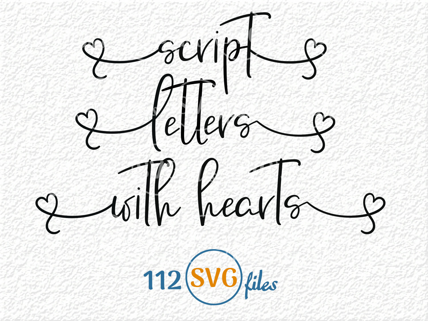 Letras de script con corazón SVG Script font svg Letras Etsy España