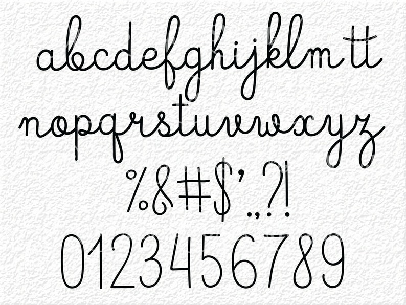 Cursive letters SVG Cursive font svg Script letters svg | Etsy