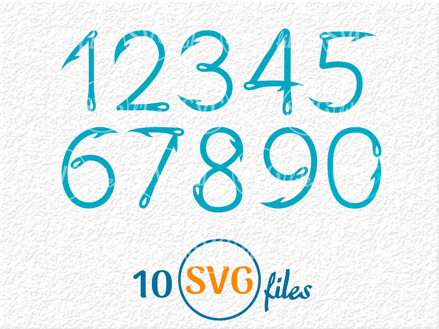 Fish hook numbers SVG Fish hook number set Cricut Etsy