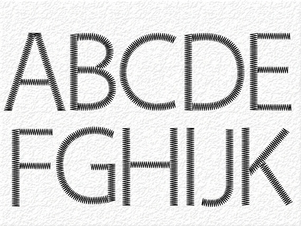 Zig Zag letters SVG Zig Zag alphabet svg Zig Zag svg Cut Etsy