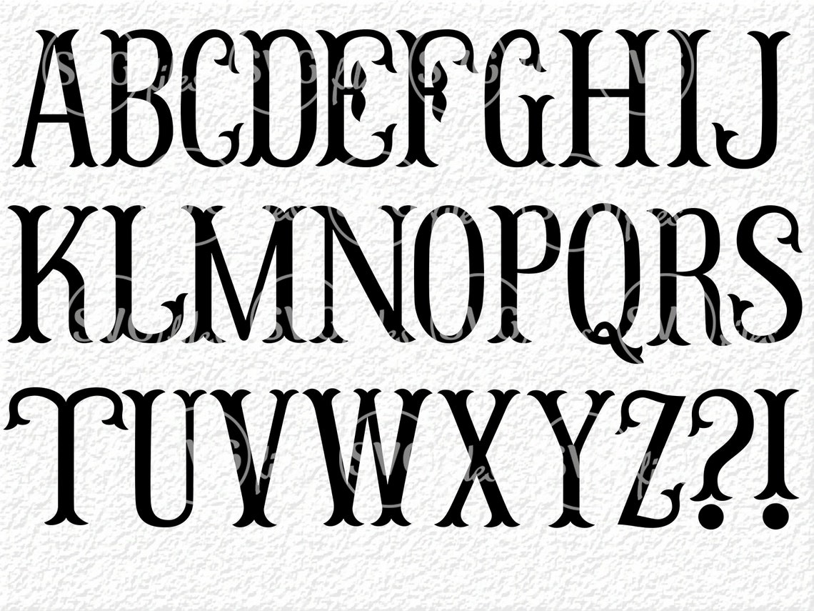 Fishtail letters SVG Fishtail alphabet svg Fishtail letters Etsy