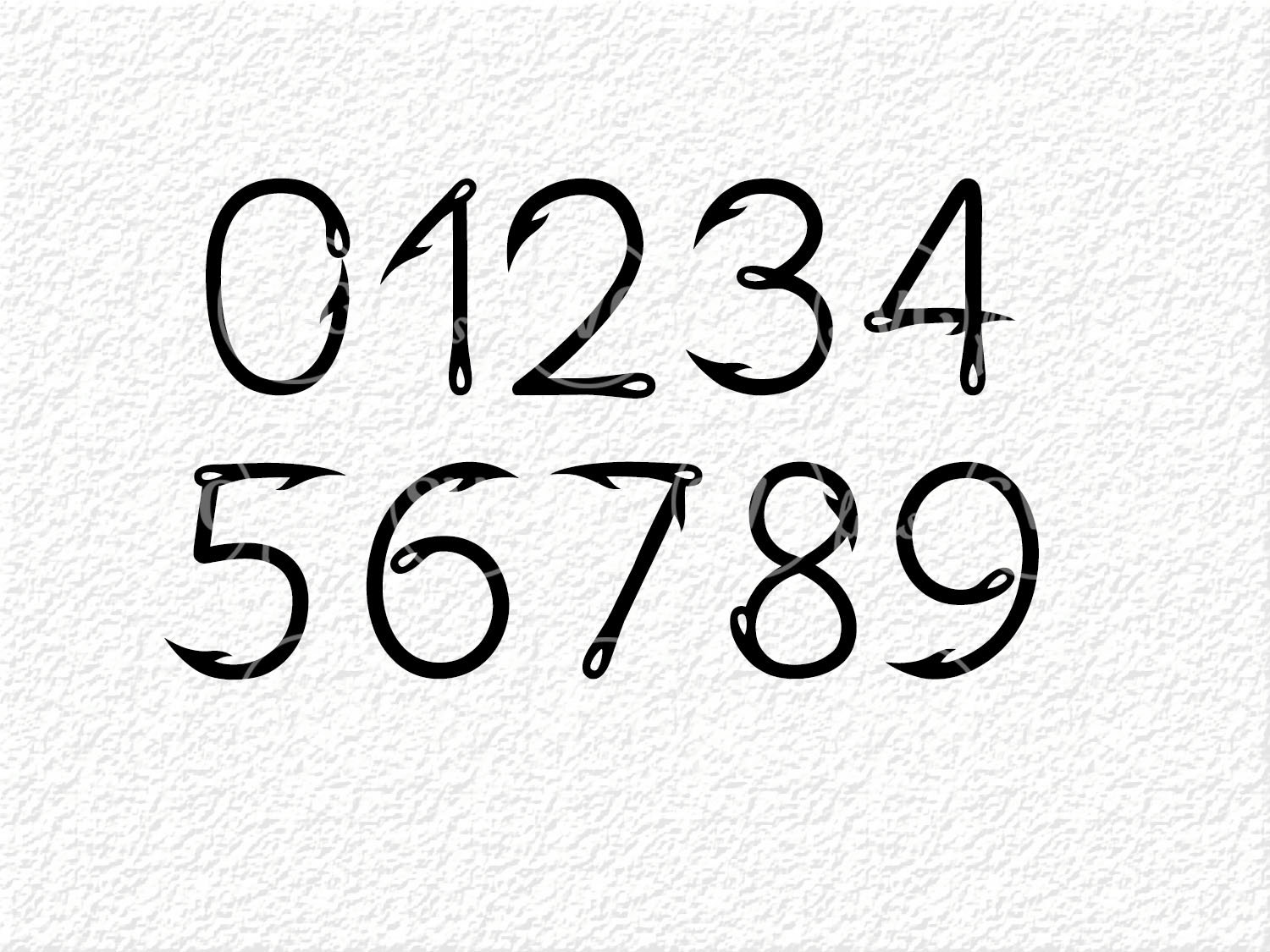 Fishing hook font TTF font System font Inatsllable font Etsy