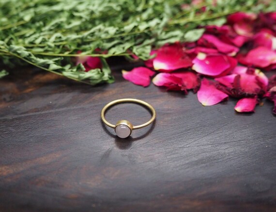 Sani Rose Quartz Sterling Silver 925 18ct Gold Plated Ring Etsy