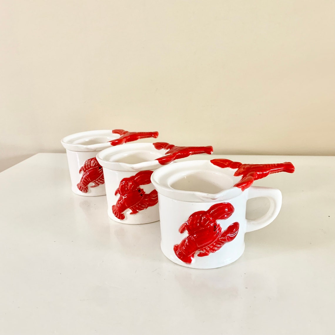 Set of 3 Vintage Lobster Butter Warmer Lobster Crab Seafood Etsy