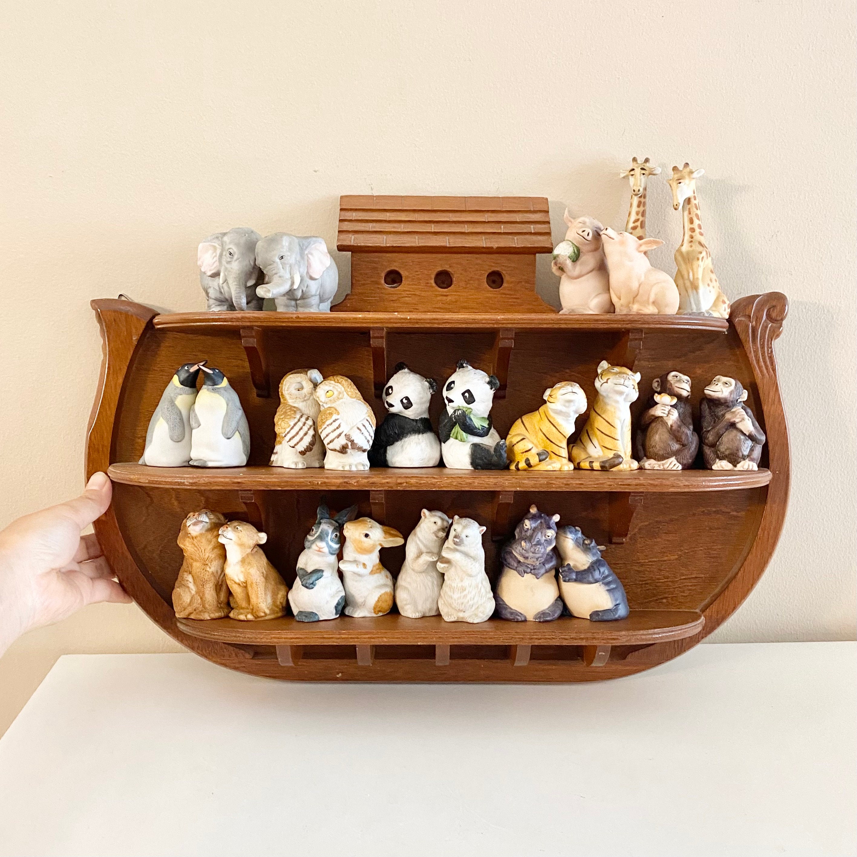 Vintage Franklin Mint Noah's Ark Two by Two Salt and Pepper