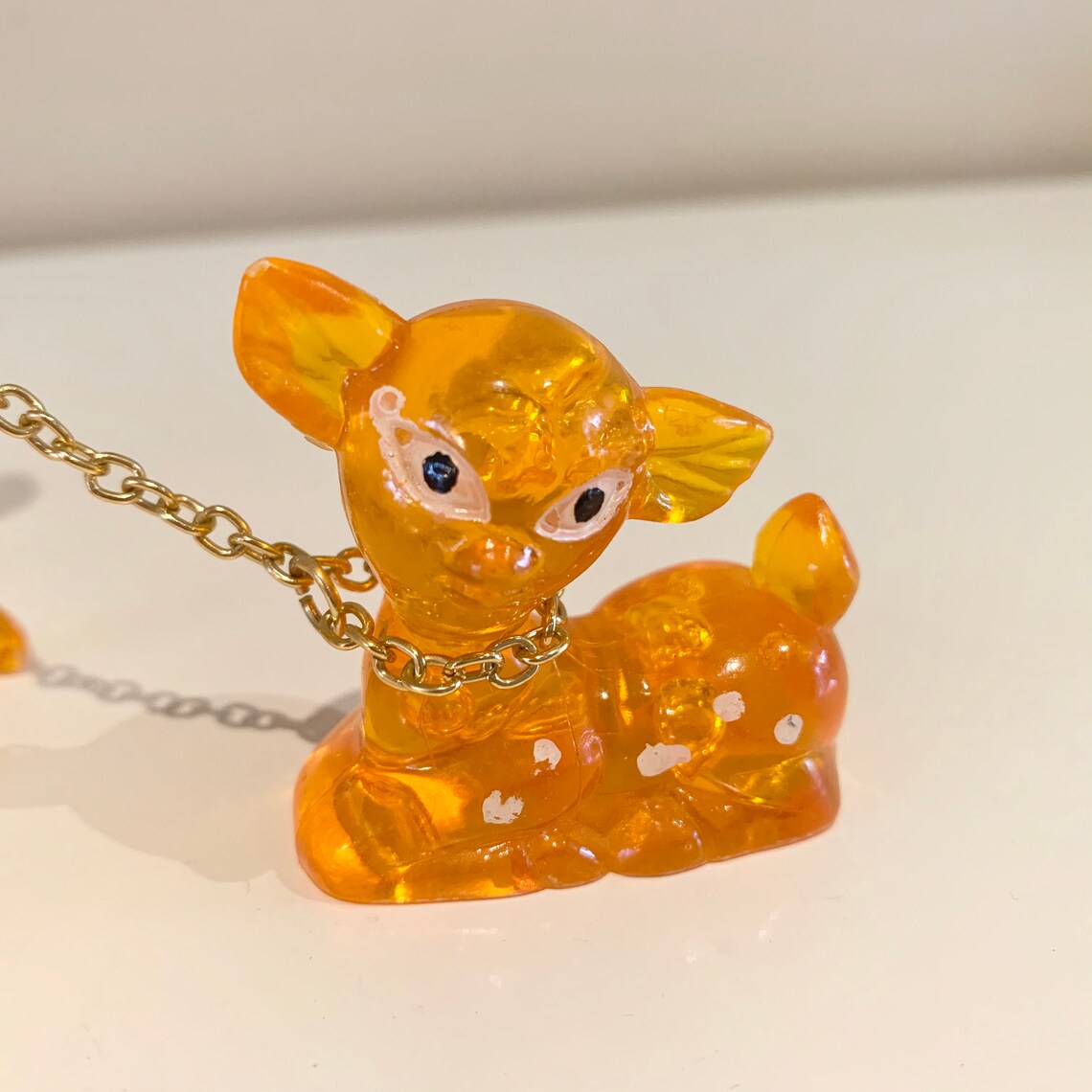 Set of 3 Vintage Orange Lucite Bambi Deer Family Bambi Deer Etsy