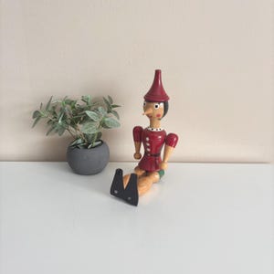 Vintage Wooden Pinocchio Doll, Moving Arms and Legs