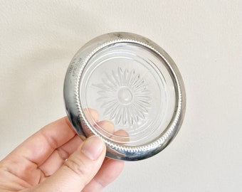 【 超希少品 】70's STIVER ITALY 大型 花瓶 クリスタル 緑 Agate Coasters Natural and Dyed color mix, 3.5