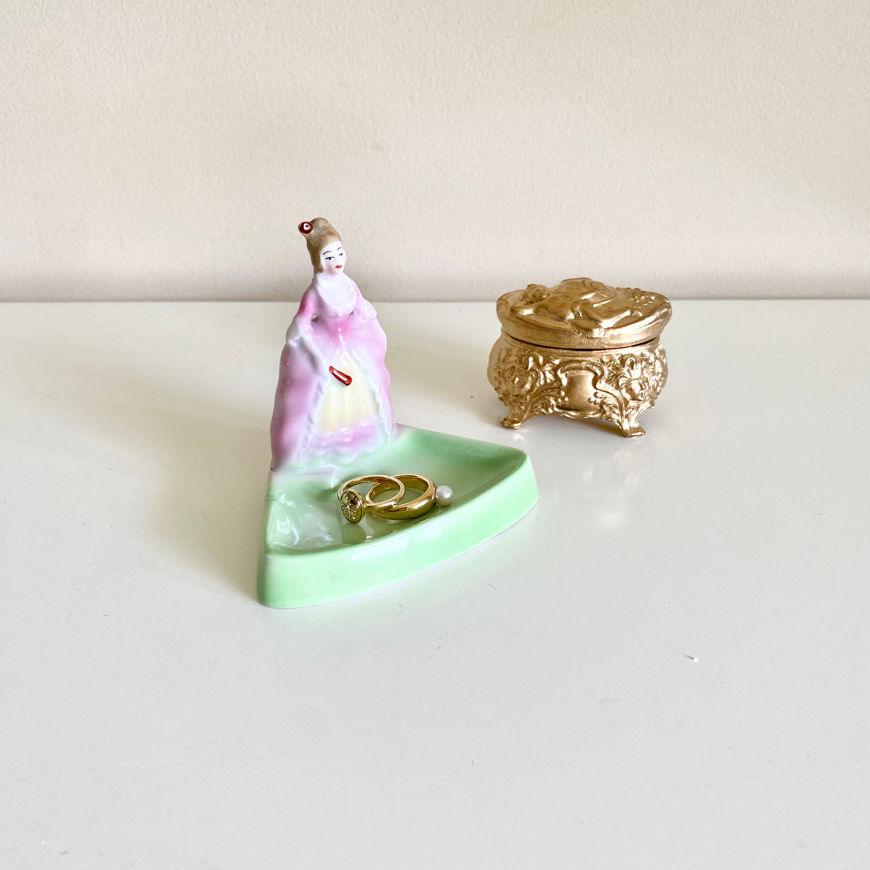 Vintage Porcelain Marie Antoinette Elegant Lady in Dress