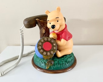 Vintage Disney Winnie The Pooh Touch Tone Telephone, Working Novelty Phone 1980s