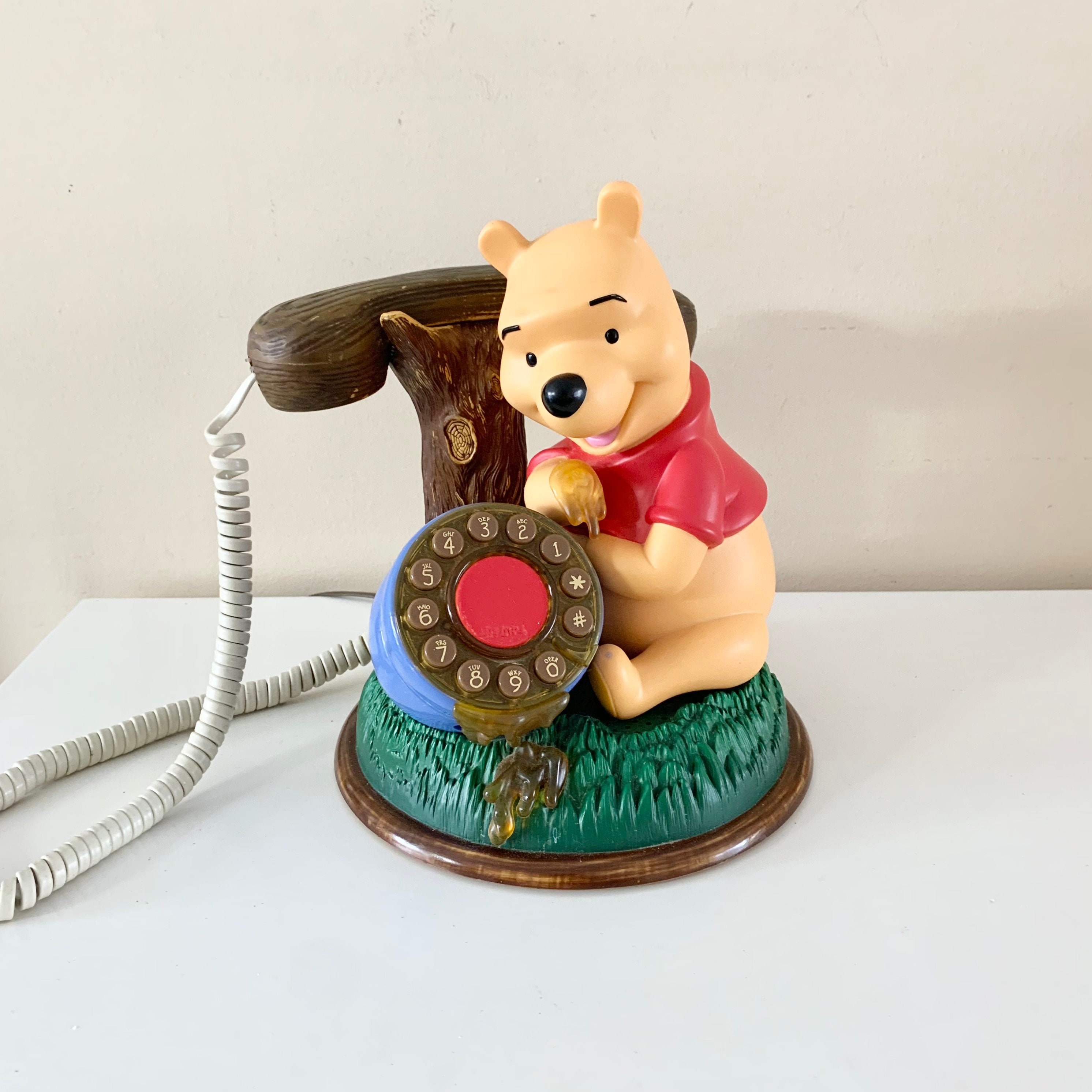 Vintage Disney Winnie The Pooh Touch Tone Telephone, Working Novelty Phone  1980s - Main Image