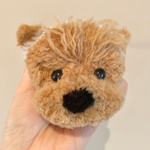 Pom Pom Hund mit verstellbarem Schlüsselbund, Wollhundeköpfe, Nadel gefilzter Yorkie, Yorkshire Terrier