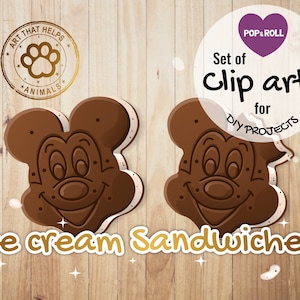 Set of Ice cream Sandwiches | PNG Clip Arts for DIY Projects