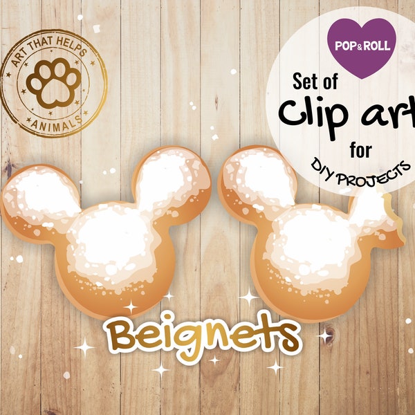 Set of Beignets | PNG Clip Arts for DIY Projects