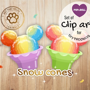 Mouse Snow cones  | PNG Clip Arts for DIY Projects