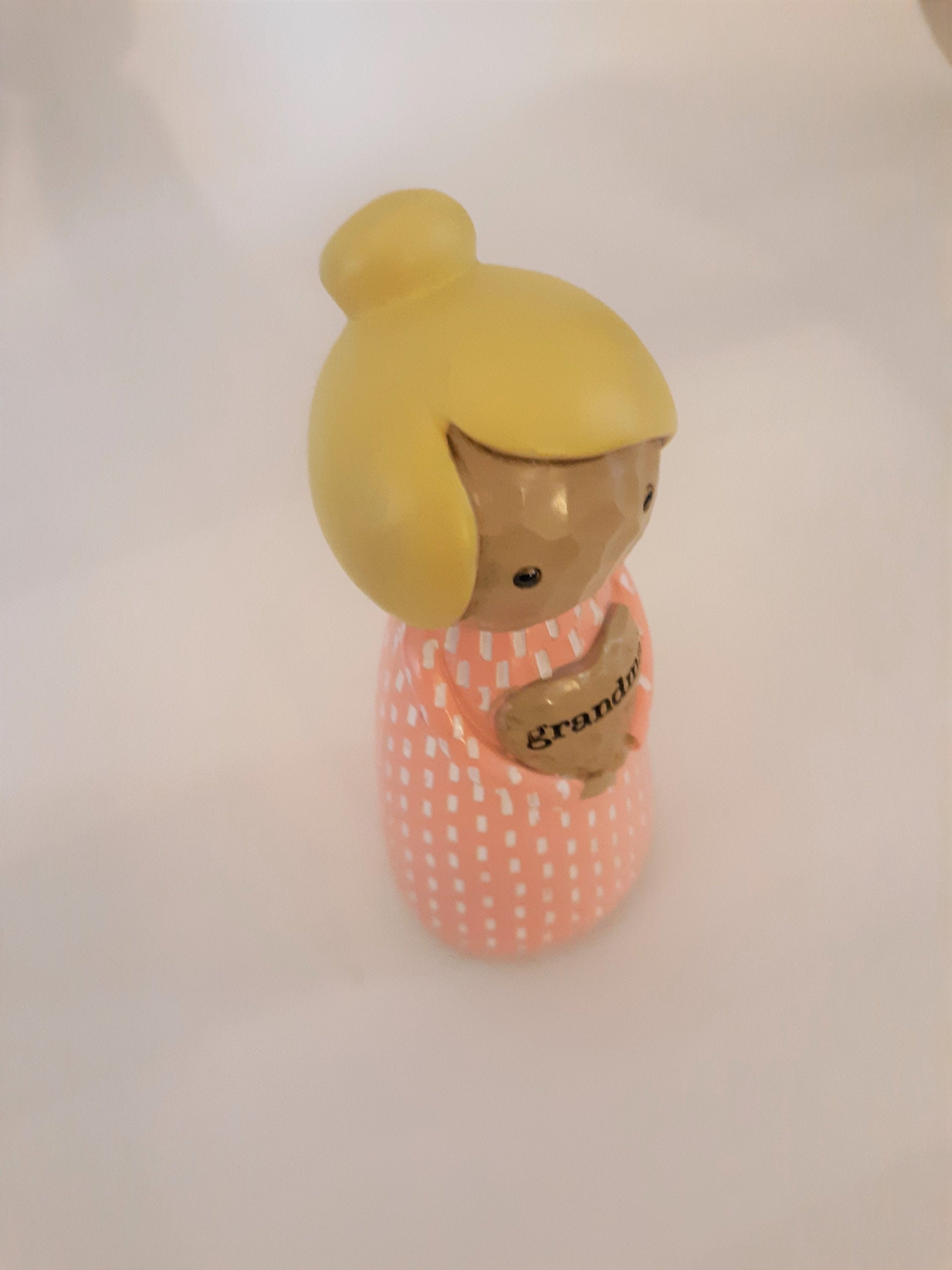 Grandma Figurine by Hallmark Vintage Resin Wood Look Etsy