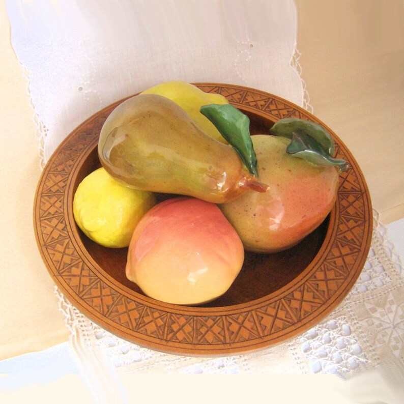 vintage ceramic fruit