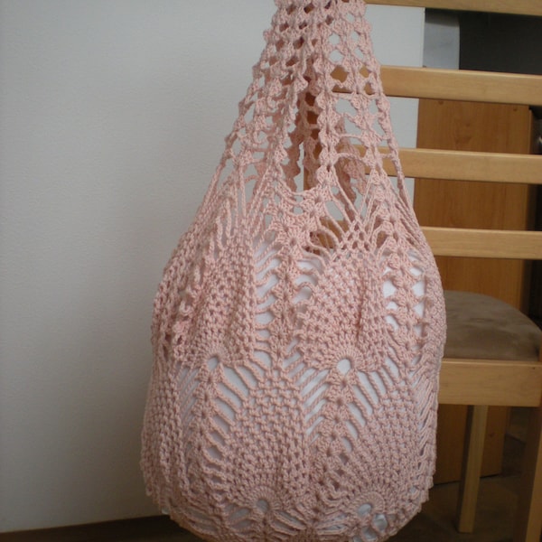 Crochet bag pattern, By Emmhouse, Pineapple bag crochet pattern, Market bag, pdf download crochet bag pattern, Easy crochet bag patterns