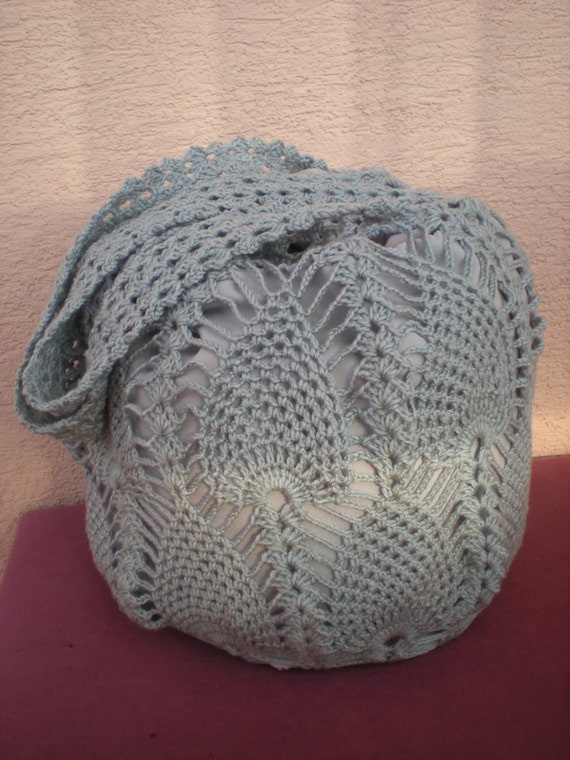Pineapple crochet market bag hot sale