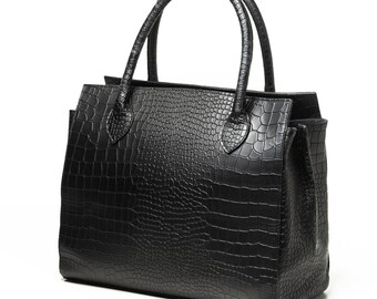crocodile satchel