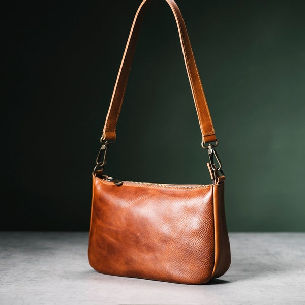 Mini leather bag, Leather women purse, Women leather mini bag, Light brown leather bag