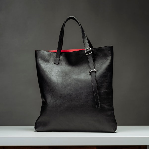 Limited Edition Leather Tote Bag, Women's Leather Tote Bag, Women's Gift Birthday, Summer bag, Computer Bag, Laptop 15''Hand Bag
