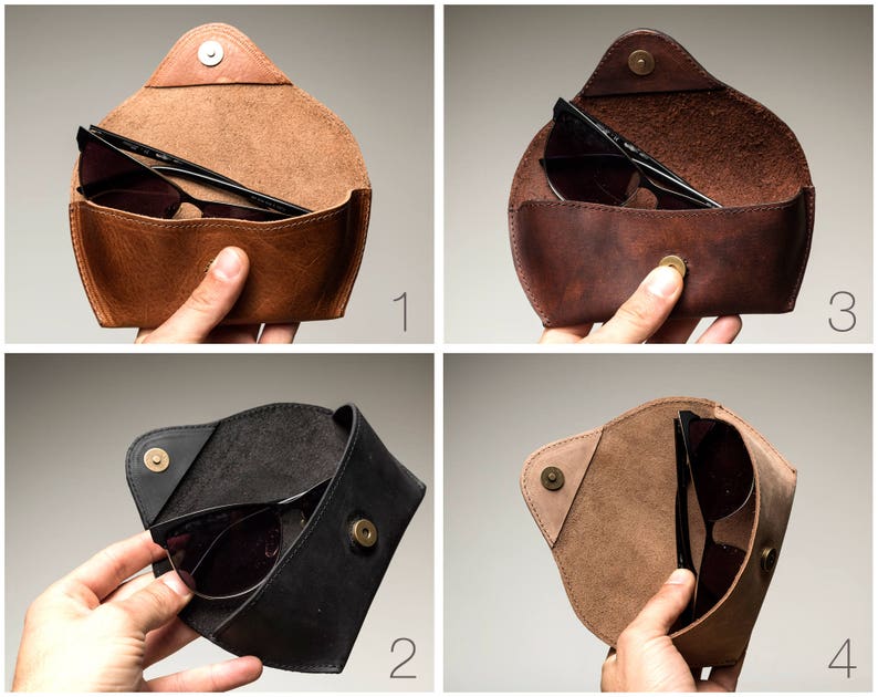 Hard Glasses Case Hard Reading Glasses Case Hard Leather Etsy