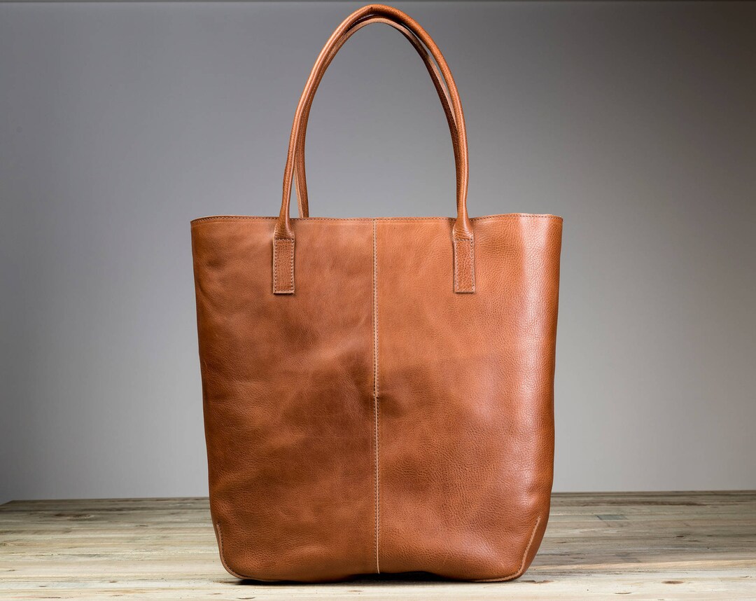 Cognac Leather Shoulder Bag Women Shoulder Bag Shoulder Bag Etsy