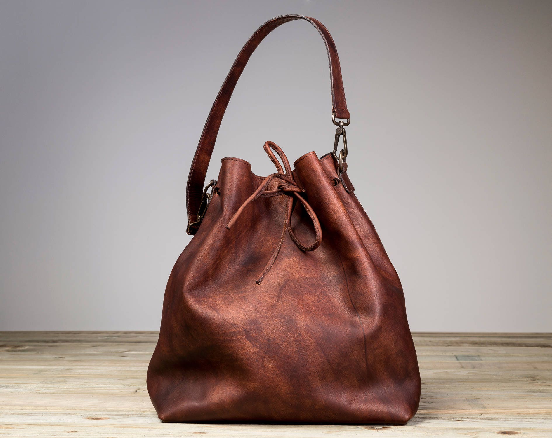 Leather Bucket Bag Brown Leather Bucket Bag Brown Bucket Etsy UK