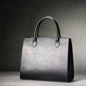 Genuine Leather Computer Handbag ,Elegant Genuine Leather Bag, Classic Business Bag, A4 Document Bag