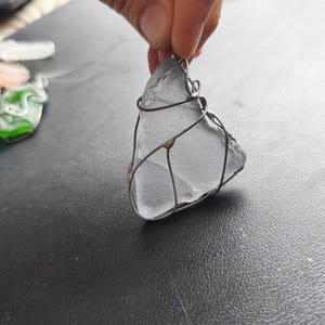 Sea glass ornaments, set of 10 Christmas tree baubles, suncatchers image 13