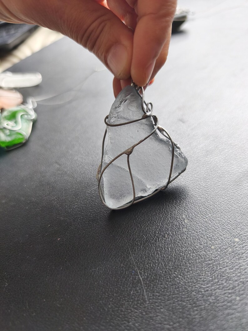 Sea glass ornaments, set of 10 Christmas tree baubles, suncatchers image 13