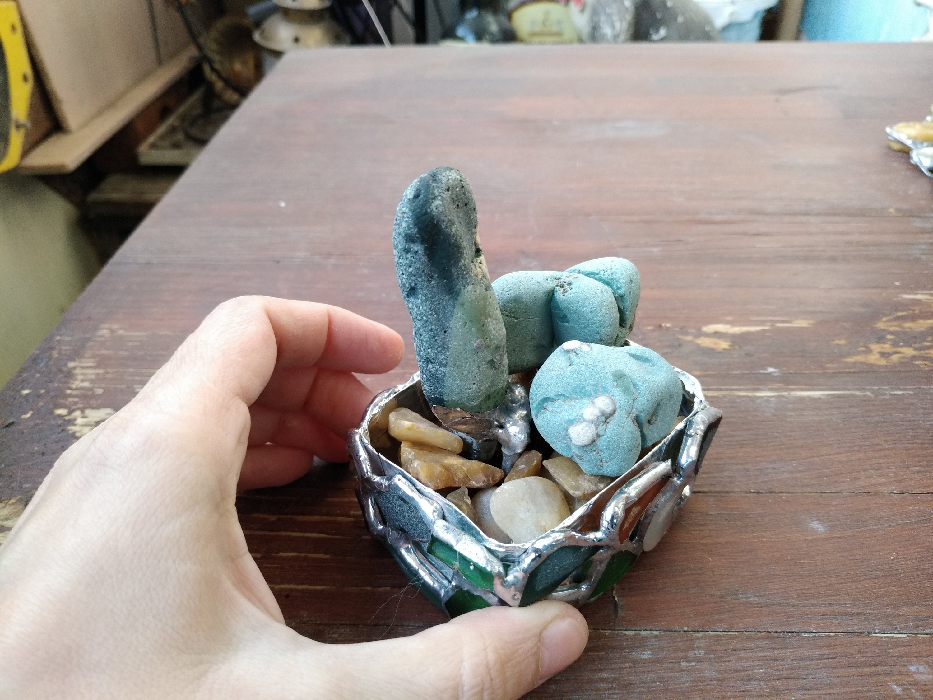 Künstliche Lithops saftige Anordnung Strand gefunden | Etsy