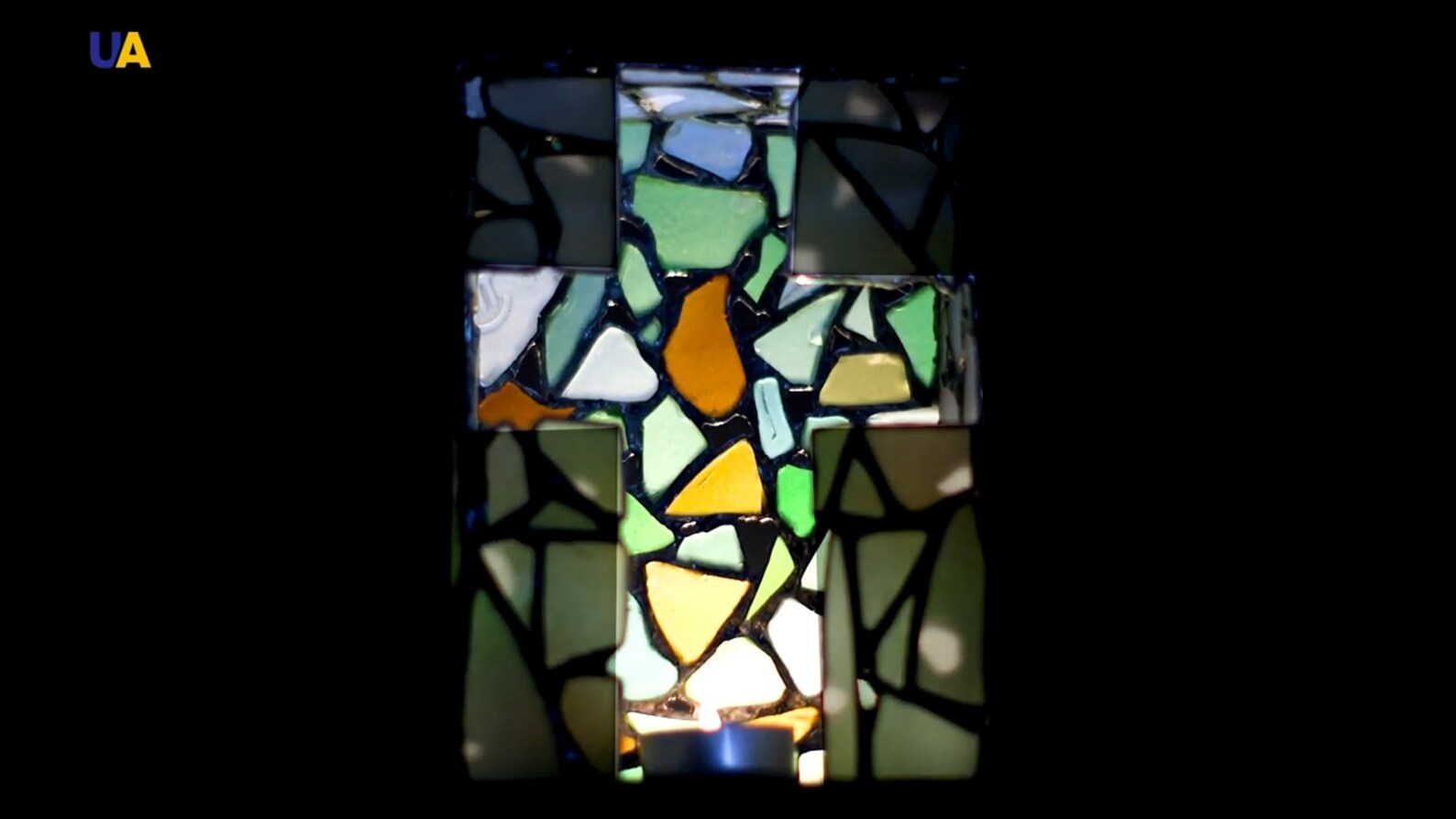 Votive cross candle holder wall art shadowbox baptism first Etsy