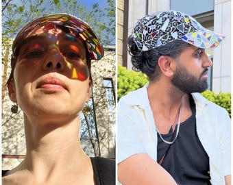 Stained glass decorative hat, baseball cap