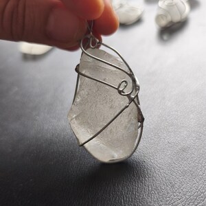 White sea glass ornaments, set of 10 Christmas tree baubles, suncatchers image 3