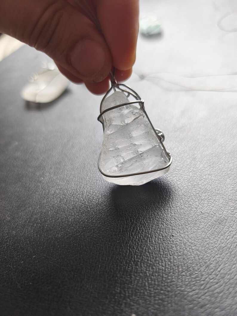 White sea glass ornaments, set of 10 Christmas tree baubles, suncatchers image 6