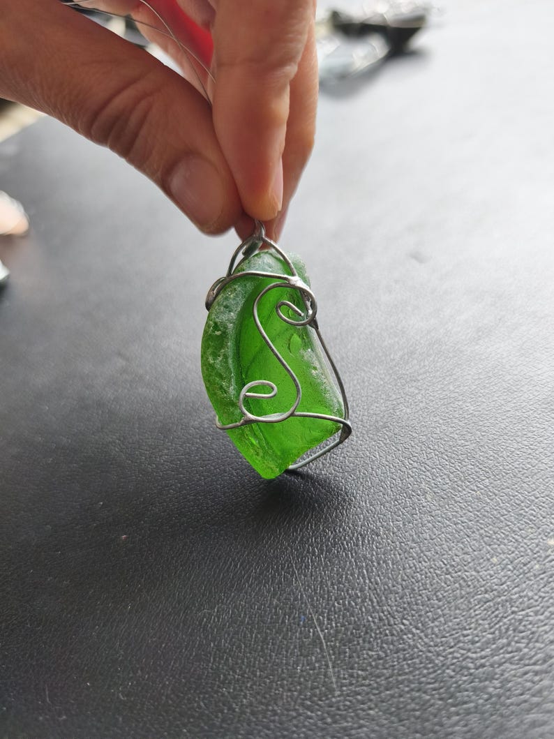 Sea glass ornaments, set of 10 Christmas tree baubles, suncatchers image 6