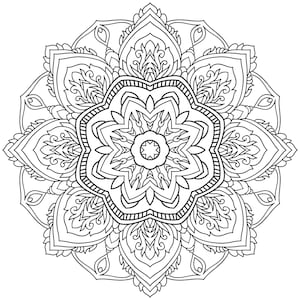 Meditative Mandalas 50 Page Adult Coloring Pages Bundle